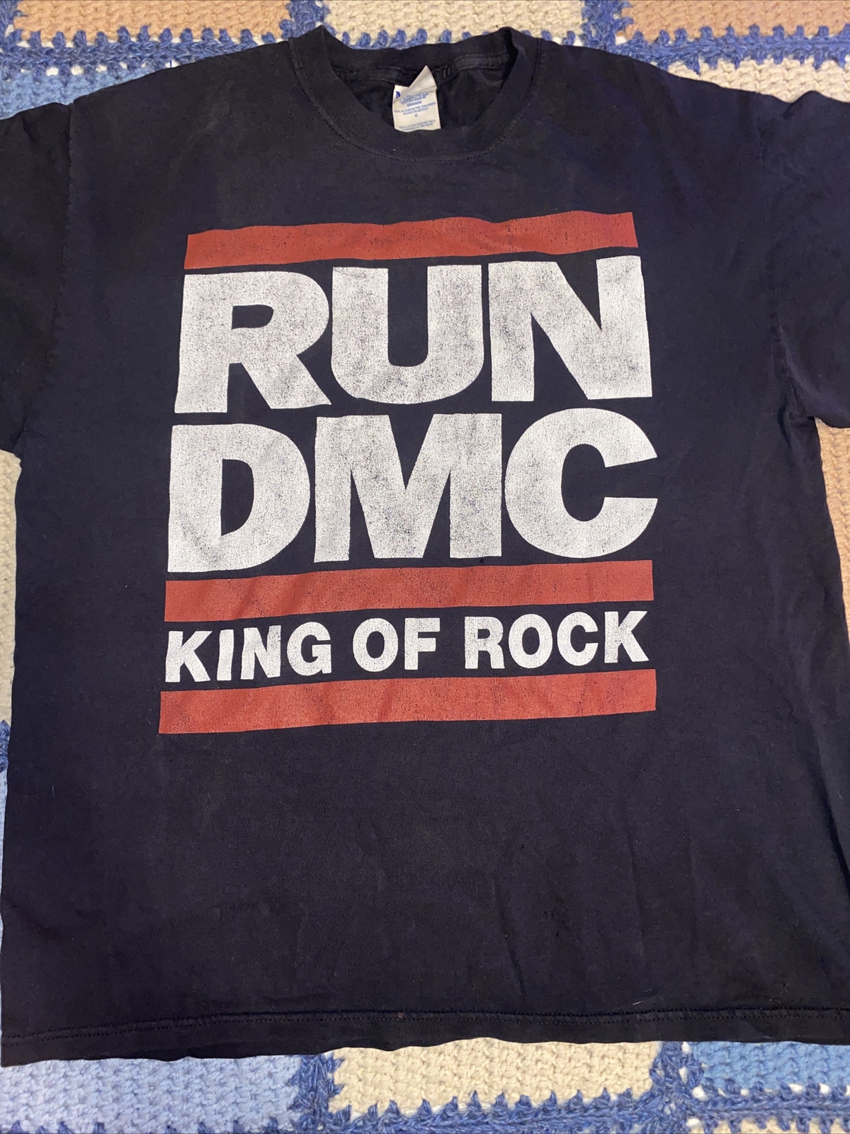 Rare Vintage RUN DMC King of Rock M&O Knits T Shirt B… Gem