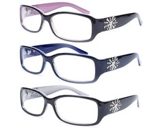 Clear Lens Glasses Fashion Rhinestone with Two Toned Frame