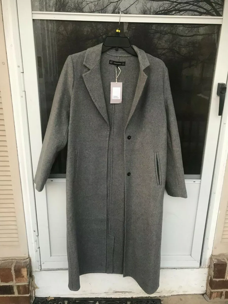 Zara grey overcoat sale