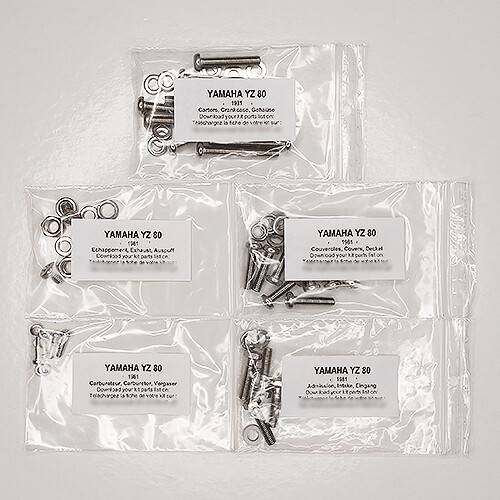 YAMAHA YZ 80 1981 full engine stainless PHILLIPS screw kit YZ80 YZ80H - Picture 1 of 1