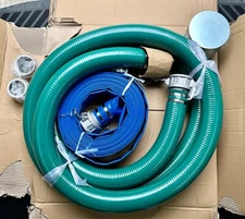 3 Inch Suction Hose Pump Kit Includes 3" X 65' Blue PVC Backwash Hose & 3" X 20