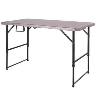 Klapptisch Höhenverstellbar und Wetterfest, Ideal für Garten und Camping Saga
