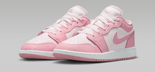 Nike Air Jordan 1 Low Medium Soft Pink GS Women's Sports Sneaker 553560-614