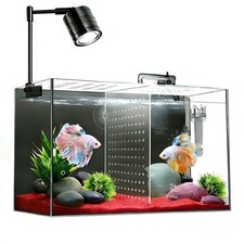 Fish Tank, 3 Gallon Ultra-Clear Glass Fish Aquarium, with Separator Plate for...