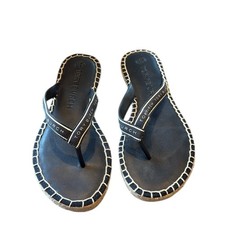 Tory Burch Ribbon Thong Espadrille Perfect navy/New Ivory Size 7.5