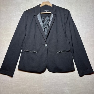 Notations Blazer M Black Single Button Classic Minimalist Quiet Luxury