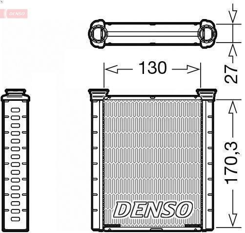 Heat Exchanger, interior heating DENSO DRR46001 for NISSAN MICRA V (K14) 1 2016- - Image 7