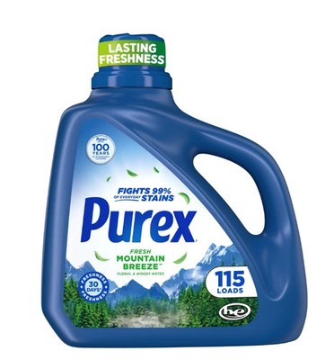 Purex Fresh Mountain Breeze Liquid Detergent, 150 fl oz, 115 loads