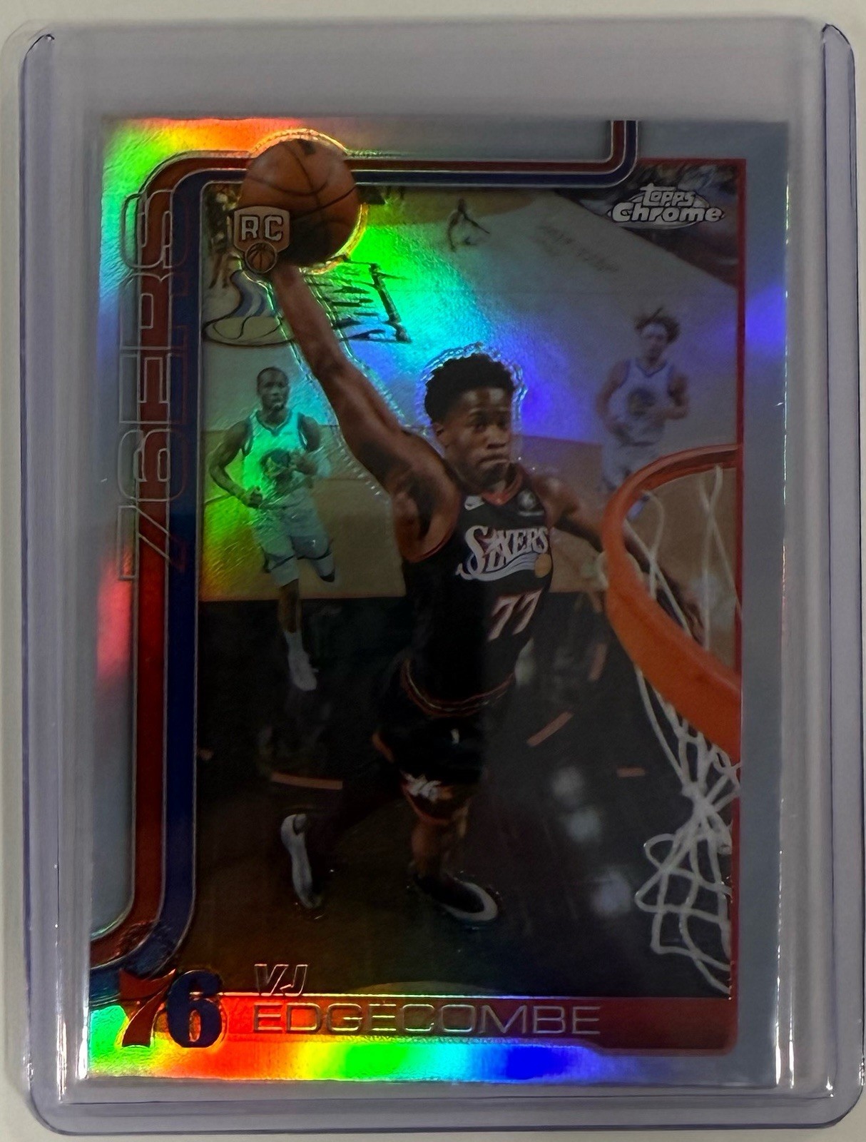 VJ Edgecomb Rookie Refractor 2025-26 Topps Chrome Update #153 76er's