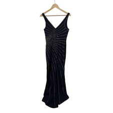 Ellie Wilde Prom Dress Womens 8 Beaded Embellished Gala Elegant Formal Chic