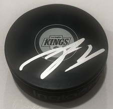ANTON FORSBERG SIGNED LOS ANGELES KINGS HOCKEY PUCK W/ CASE COA