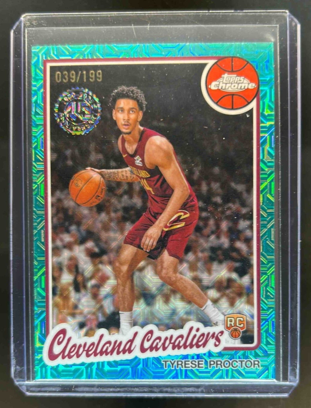 2025-26 Topps Tyrese Proctor 1980-81 Chrome RC Aqua Mojo Refractor #39/199