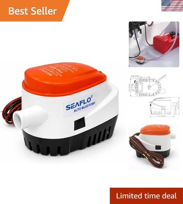 06 Series Automatic Submersible Bilge Pump - 750GPH, 12V, 3/4'' Outlet, 4- ! -...