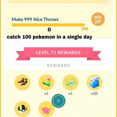 Pokemon Go - Make 999 Excellence Throws - Read Description