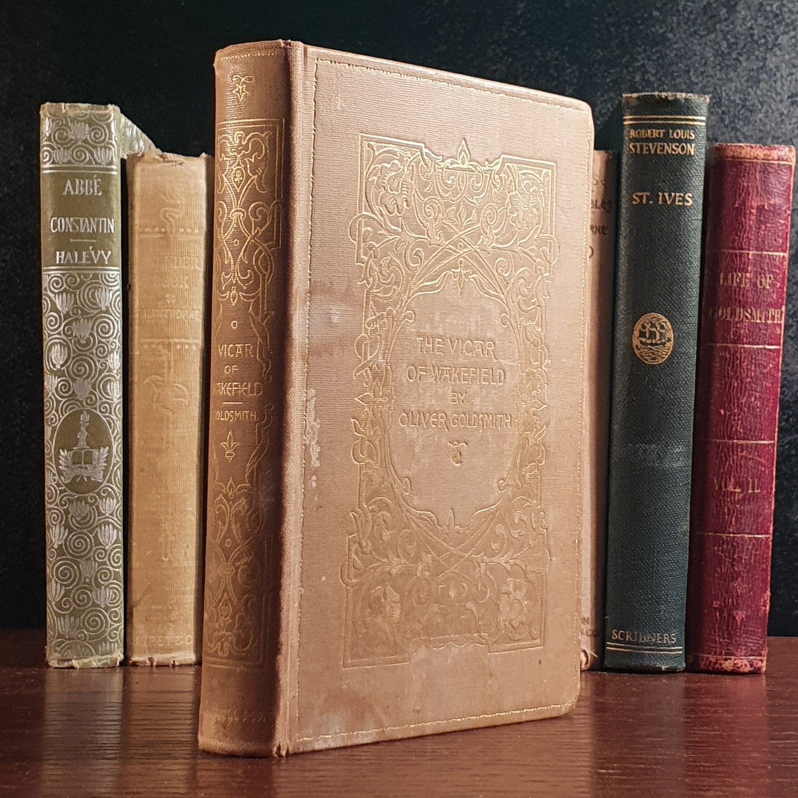 Antique Classic Literature 10 Book Lot - Hawthorne Longfellow Stevenson Lawrence