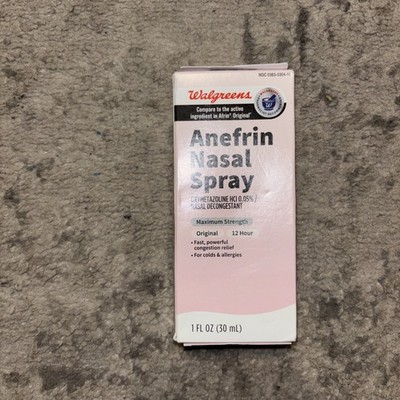 Walgreens Anefrin Nasal Spray Original maximum Strength 30mL Exp. 07/31/27
