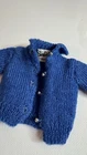 Vintage Barbie Knitting Pretty #957 Blue Knit Cardigan Sweater 1960s Mattel