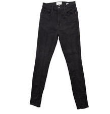FRAME Denim Jeans Womens 27 Black Ali High Rise Skinny Front Seam Made in USA