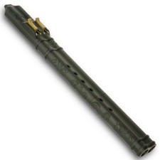 BAFlute Native American Style Drone Flute, 432hz Double Chamber Black