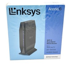 Linksys Arena 6 WiFi 6 Dual-Band Mesh Router AX1800 Speed Black Brand New Sealed