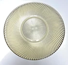 Depression glass Diane Round Sandwich Cookies Platter 11 5/8"  Amber