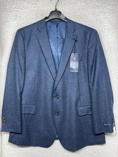 Stafford 100 Wool Blazer Sport Coat Mens 50 Reg Navy Blue Classic Fit 200 MSRP