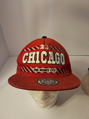King's Choice Chicago The Windy City Snapback Hat Red White Black Adjustable Cap