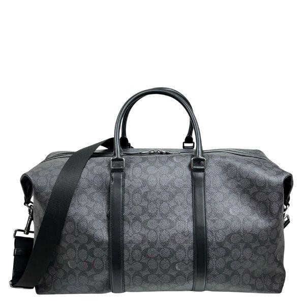 Coach Outlet CAR75 QBMI5 Trekker Bag 52 Signature Canvas Charcoal