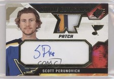2021-22 SPx Rookie Auto Jersey Patch 29/35 Scott Perunovich #PE Patch Auto 4z8