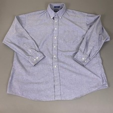 Honors Oxford Button Down Shirt Men's Size XL Blue Long Sleeve Made in USA **