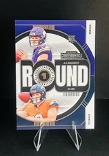 J.J. McCarthy And Bo Nix Round 1 Numbers #4 - 2024 Panini Contenders Rookie
