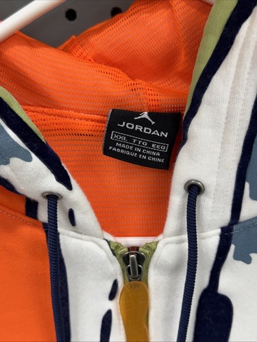 Vintage Nike Air Retro Jordan Full Zip Jacket AOP City Jumpman Logo 2XL Few Spot - Picture 3 of 5