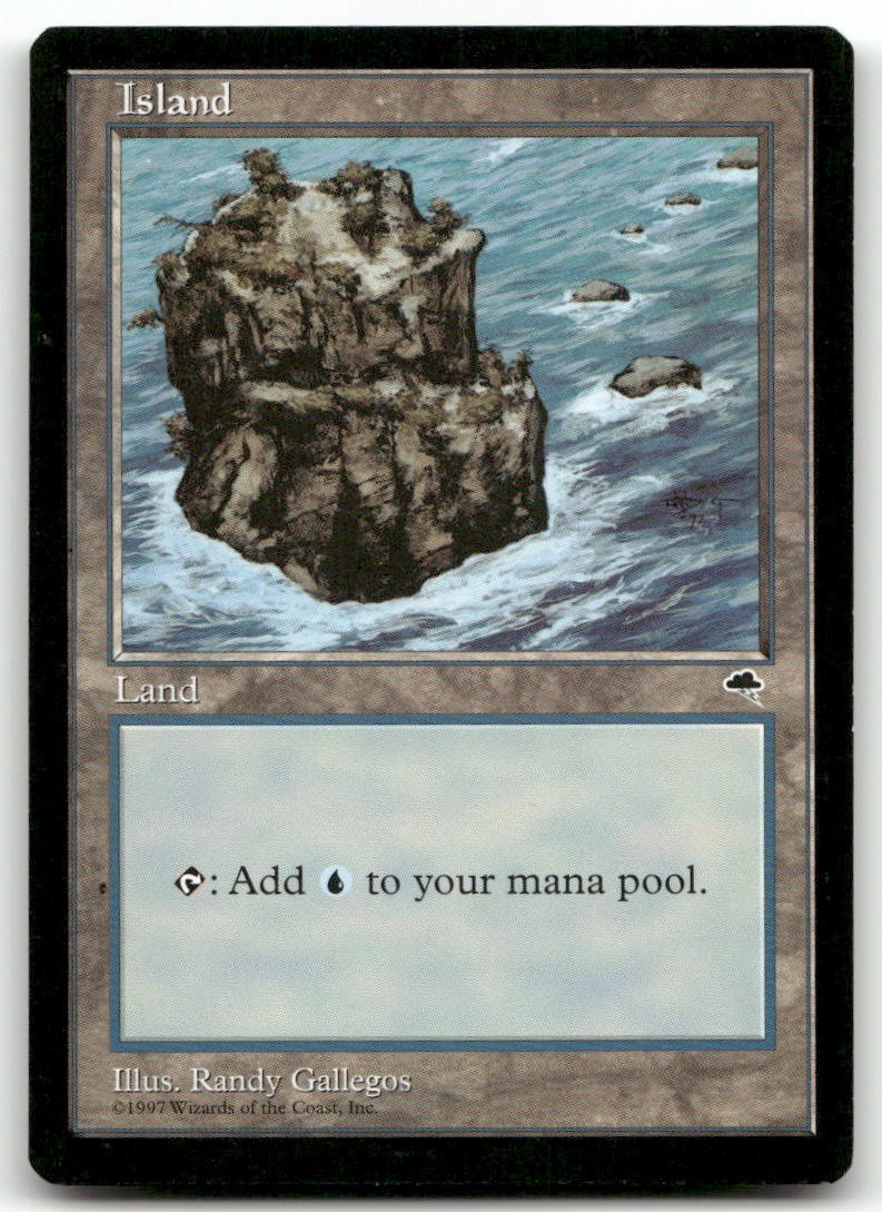 Island (Rocky Path) #335 (NM) Tempest TMP Magic MTG