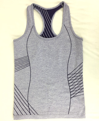 Fabletics Womens Seamless Racerback Tank Top Purple Stretch Size Medium