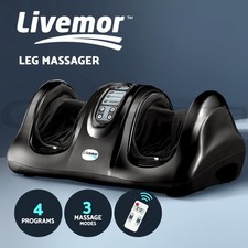 Livemor Foot Massager Shiatsu Massagers Electric Remote Roller Kneading Black