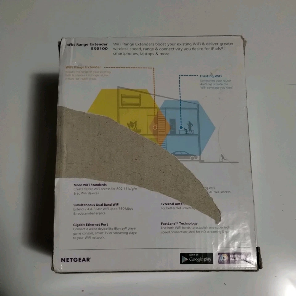 Netgear AC750 WiFi Wall Plug Range Extender and Signal Booster - Image 3 of 4