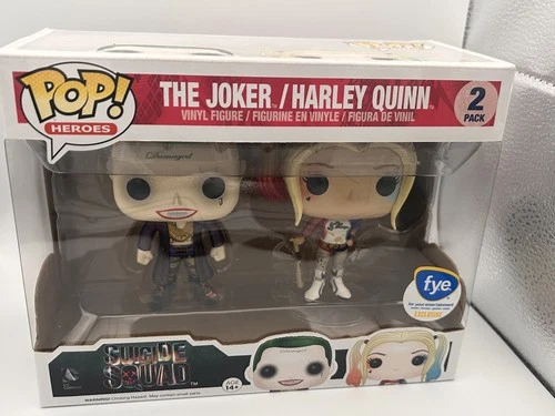 Funko Pop! DC Heroes Suicide Squad The Joker & Harley Quinn 2 Pack Fye Exclusive
