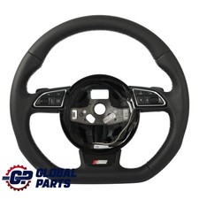 Audi A6 C7 S-Line NEW Black Leather Steering Wheel Flat Bottom 8XA419091F