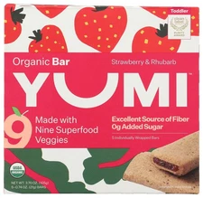 Yumi Organic Snack Food Bar 3.7 Ounce No Added Sugar Healthy Toddler Snack