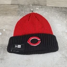 New Era Cincinnati Reds White Black Knit Beanie Winter Hat MLB Baseball