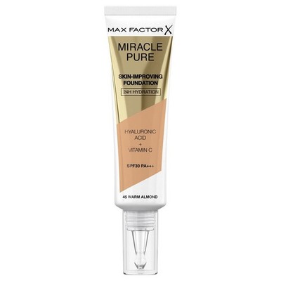 Cremige Make-up Grundierung Max Factor Miracle Pure Nº 45 Warm almond Nº 45-W