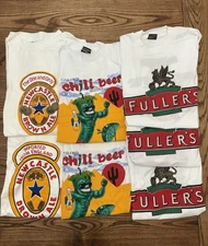 Lot Of 7 Vintage 90s New Castle Fuller’s Cave Creek Beer T-Shirts Size XL NWOT