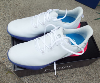 FootJoy Fuel Sport 55455 Men's Golf Shoes White Pink Blue Lightweight 9.5M