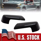 Gloss Black Replacement Mirror Cap Cover PAIR For Chevy Silverado 1500 2019-2026