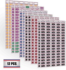 Chrome Socket Labelssae Color-coded Adhesive Stickers Organizing Socket