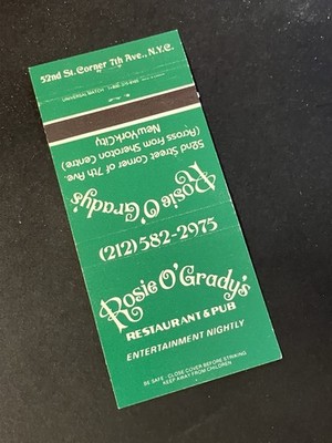 Vintage Matchbook  Rosie O Grady s Restaurant  New York City