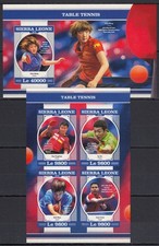 DZ3323 ! IMPERF 2018 SIERRA LEONE TABLE TENNIS CHAMPIONS #9524-7+BL1433 MNH