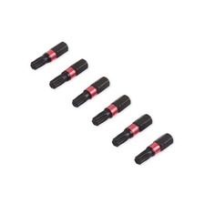 6 x Torx TX27 x 25 mm 1/4 Zoll Quality Bits aus S2-Stahl Schrauberbit Torx27 T27