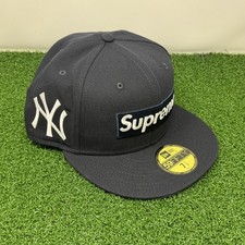 Supreme x Era MLB Box Logo New York Yankees Navy Fitted Size 7 1/2