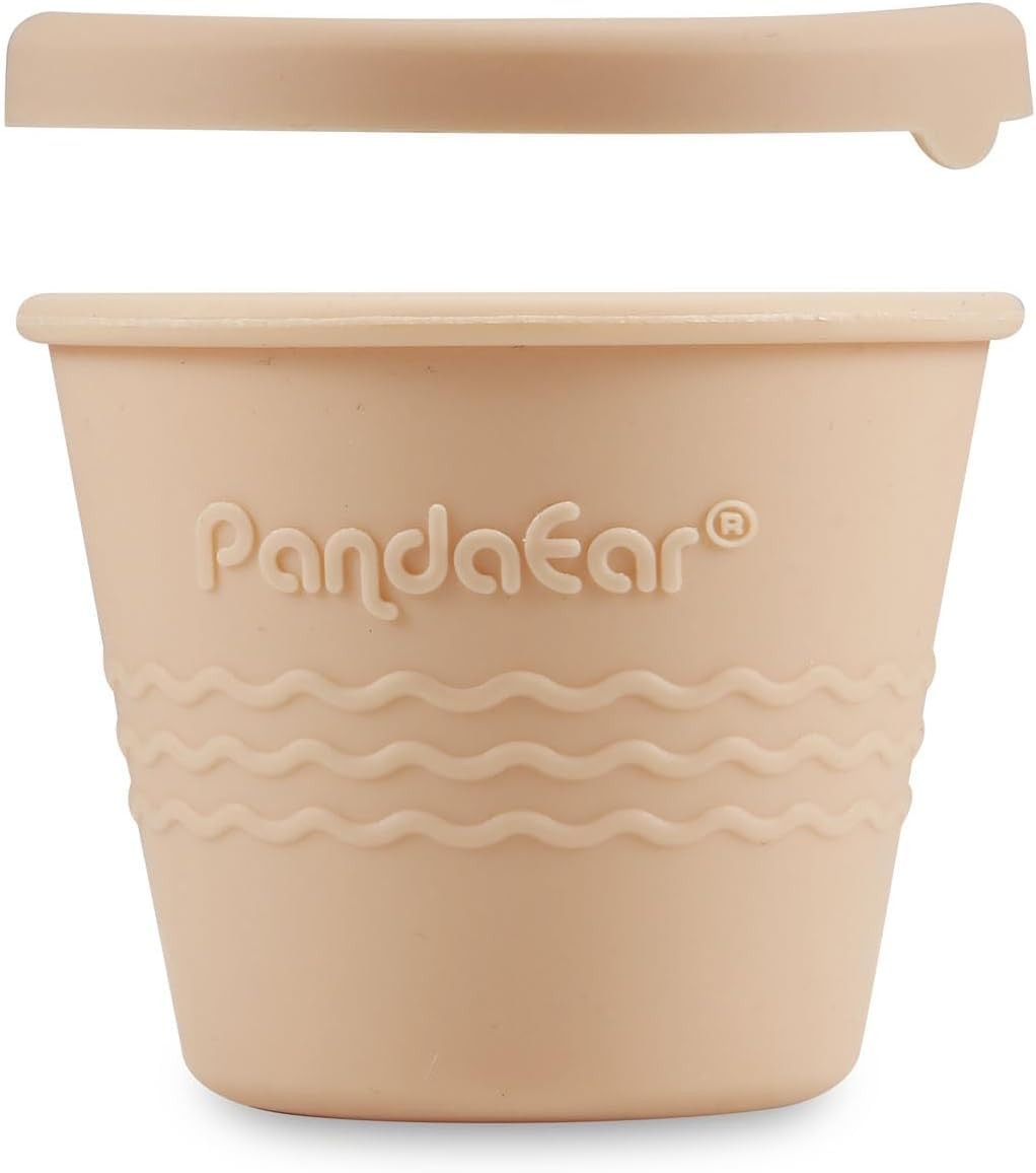 PandaEar 6 Pack Silicone Baby Food Storage Containers, 4 oz Small Food Contai...